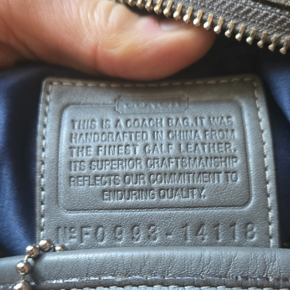 Coach Metallic Green Shoulder Bag - Picture 6 of 6